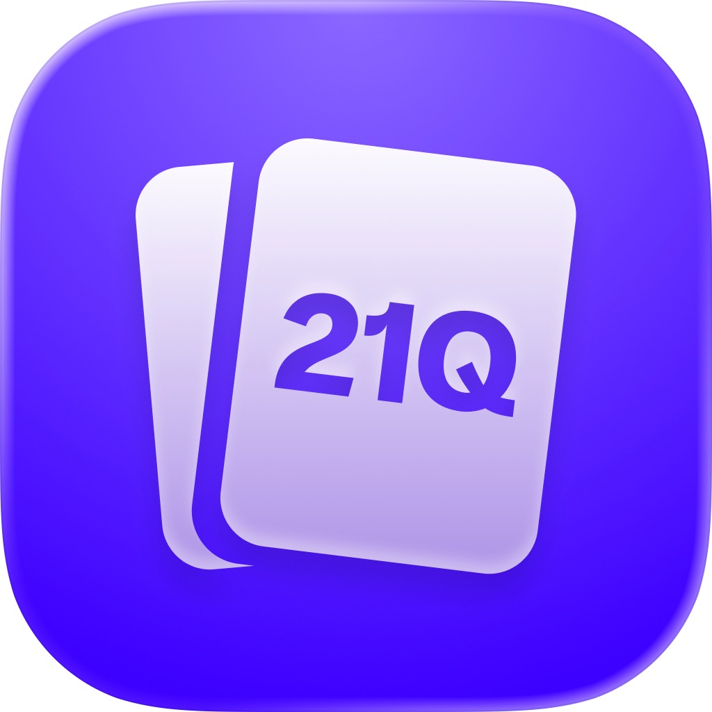 Apple App Store cover for 21 Questions - Card Games