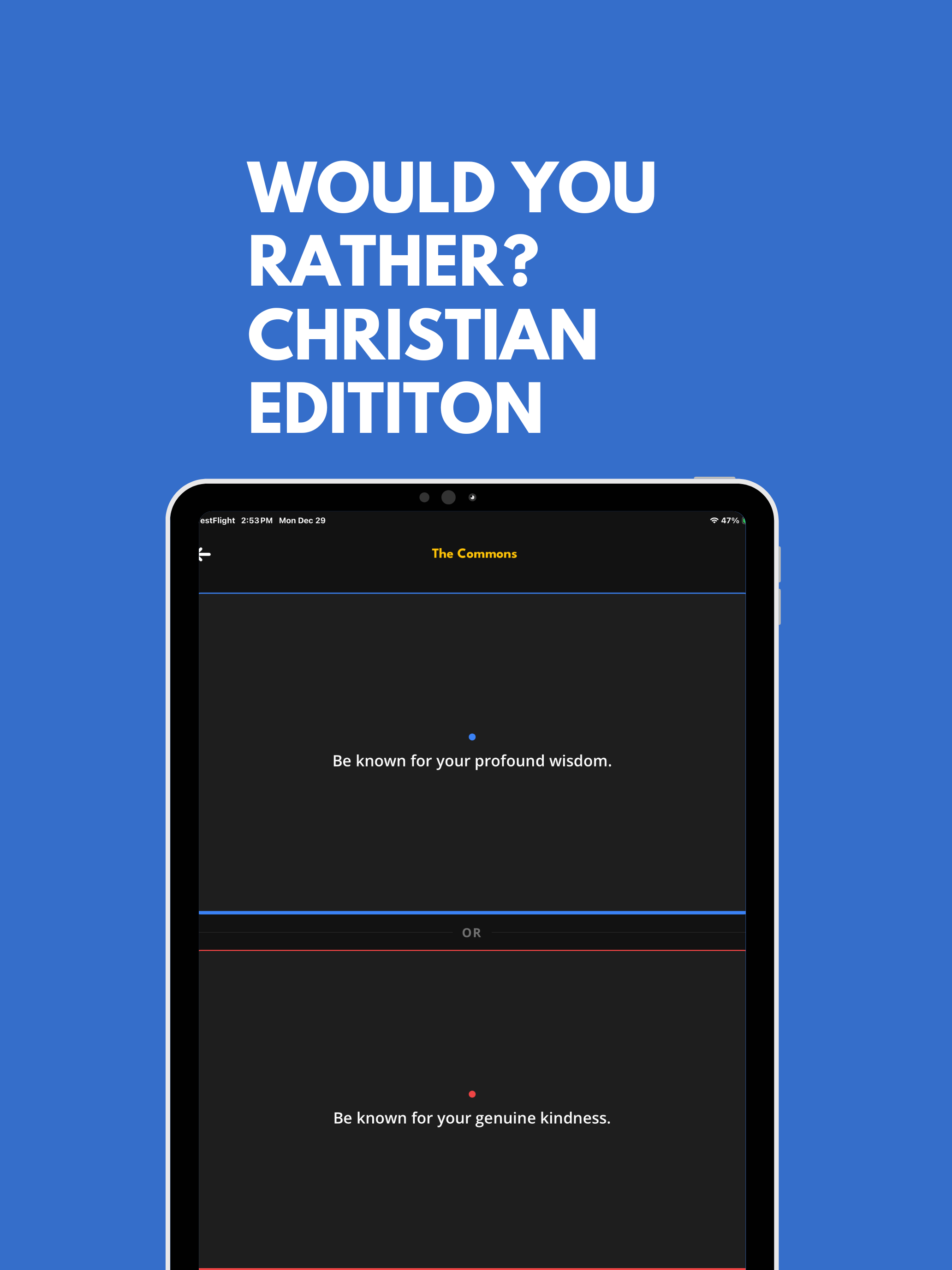 Would You Rather: Christian screenshot 5
