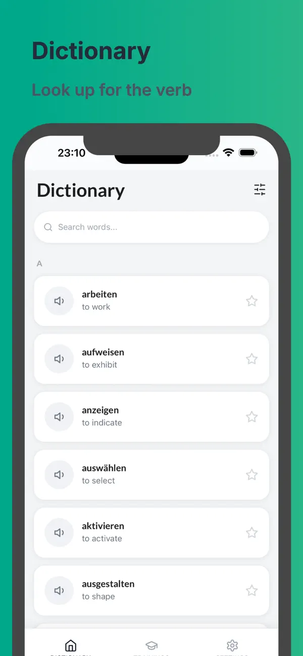 Screenshot #1 pour German Verbs by Balconygames