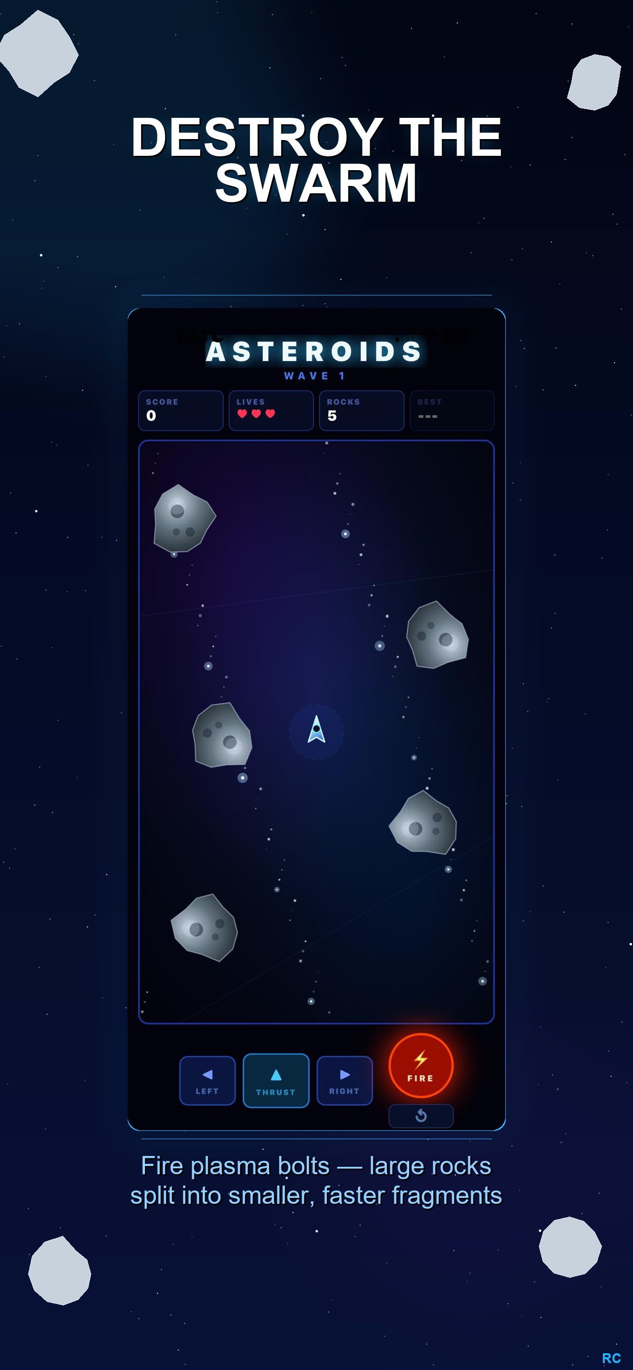 Screenshot 5 of Asteroids RC