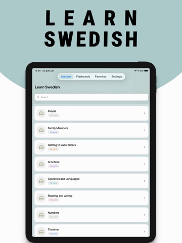 Learn Swedish - Lentil iPad screenshot