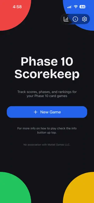 Phase 10 Scorekeep screenshot 1
