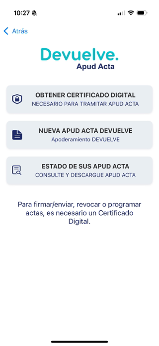 Devuelve Apud Acta Screenshot 2 of 6