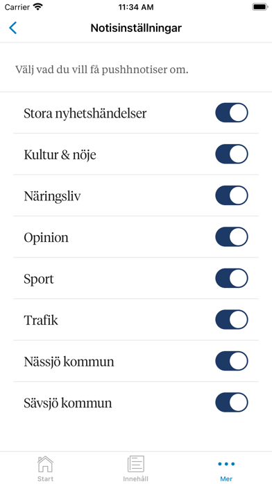 Smålands Dagblads Nyhetsapp Screenshot