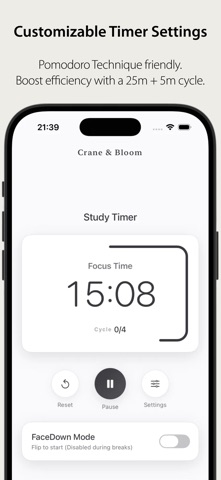 Study Timer: Crane & Bloom Screenshot 2 of 6