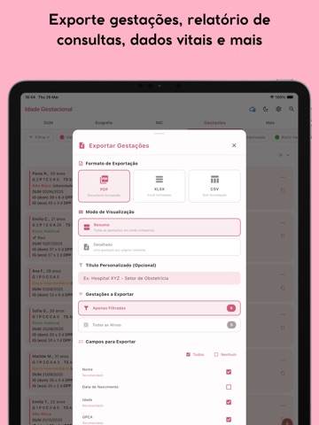Idade Gestacional (do bebê) iPad screenshot 10