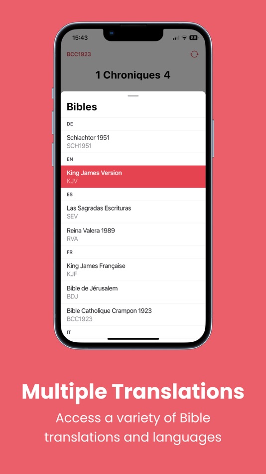 #2. BibleDuo: KJV & Parallel Bible (iOS) 由: Galanga Studios