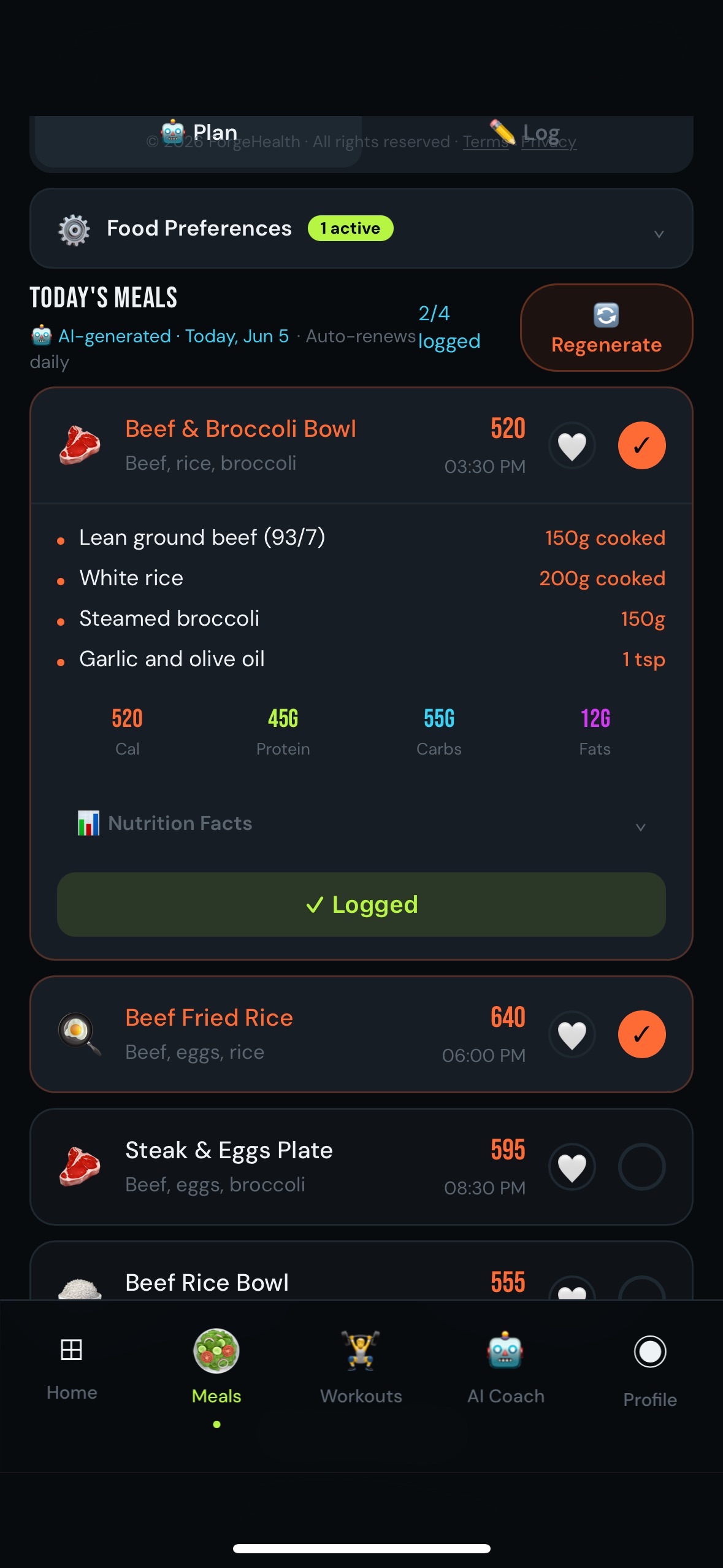 Screenshot 3 of ForgeHealth: Health & Fitness