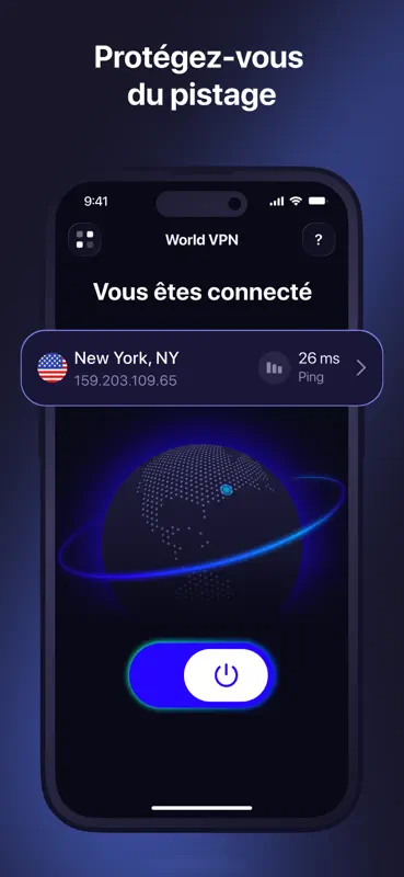 World VPN: Rapide & Sécurisé screenshot 1 of 4