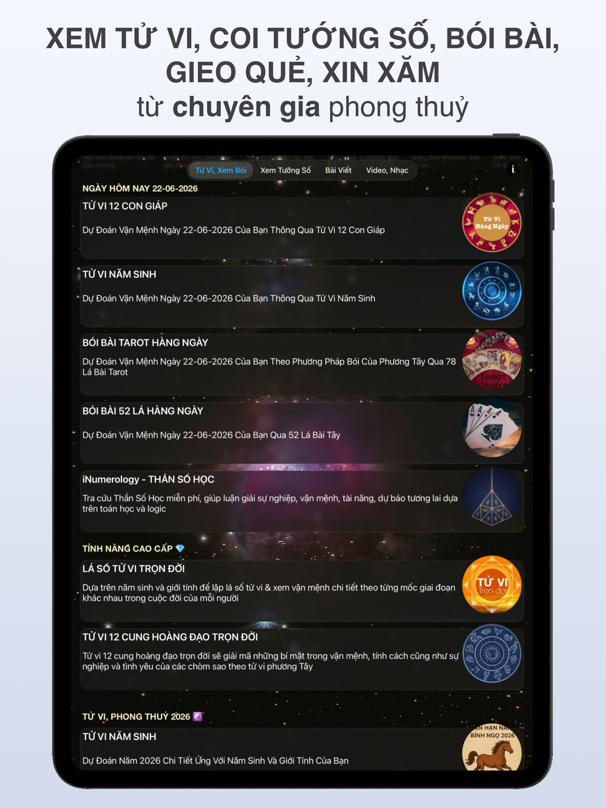 Xem Bói, Tướng Số, Tử Vi 2026