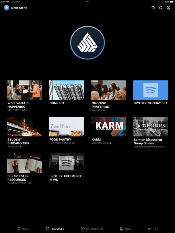 White Stone Church iPad screenshot 2 - Education app