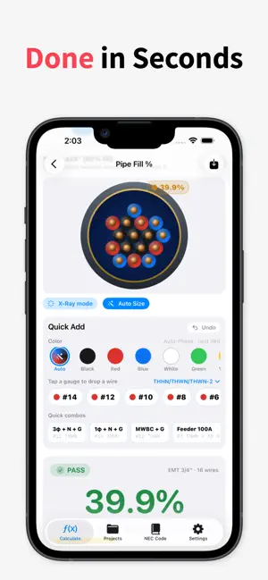 Conduit Fill & Bending Calc screenshot 2