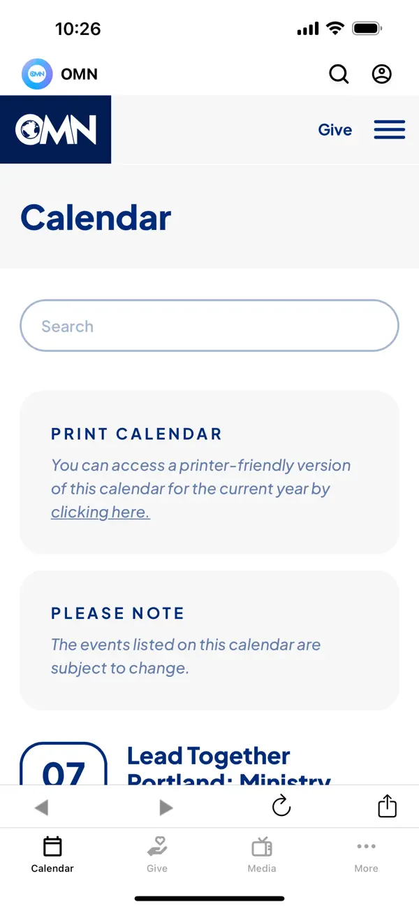 Screenshot #1 pour Oregon Ministry Network