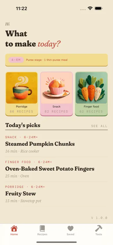 Baby Food Cookbook screenshot 1