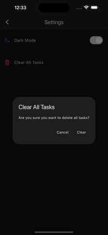 Minimal Todo iPhone screenshot