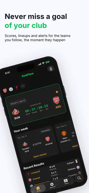 KickFlow: Live Soccer Scores screenshot 1