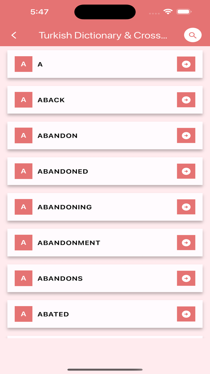 Turkish Dictionary and Crossword