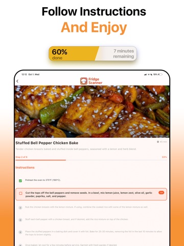Fridge Scanner - Smart Recipes iPad screenshot