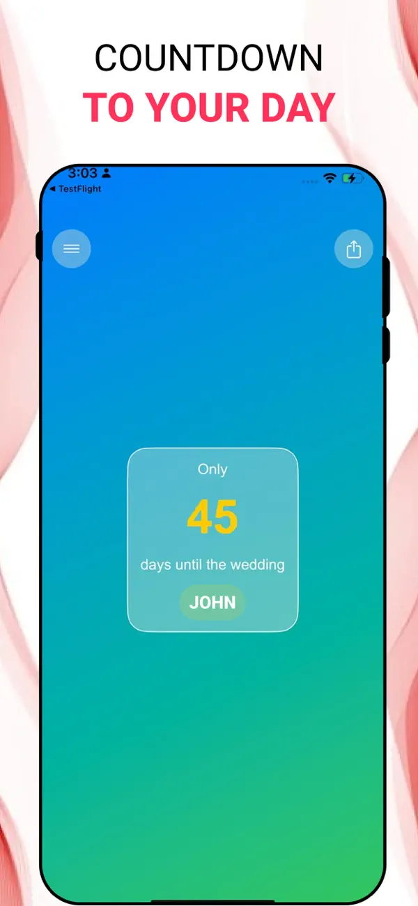 #5. Wedding Countdown Timer (iOS) Ved: techguardian