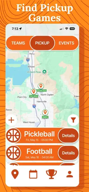 Impel: Sports & Pick Up Games screenshot 1