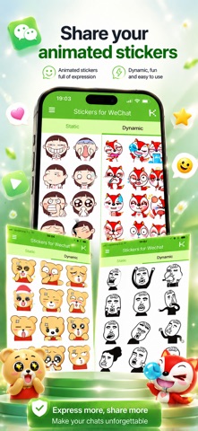 Stickers for WeChat iPhone screenshot