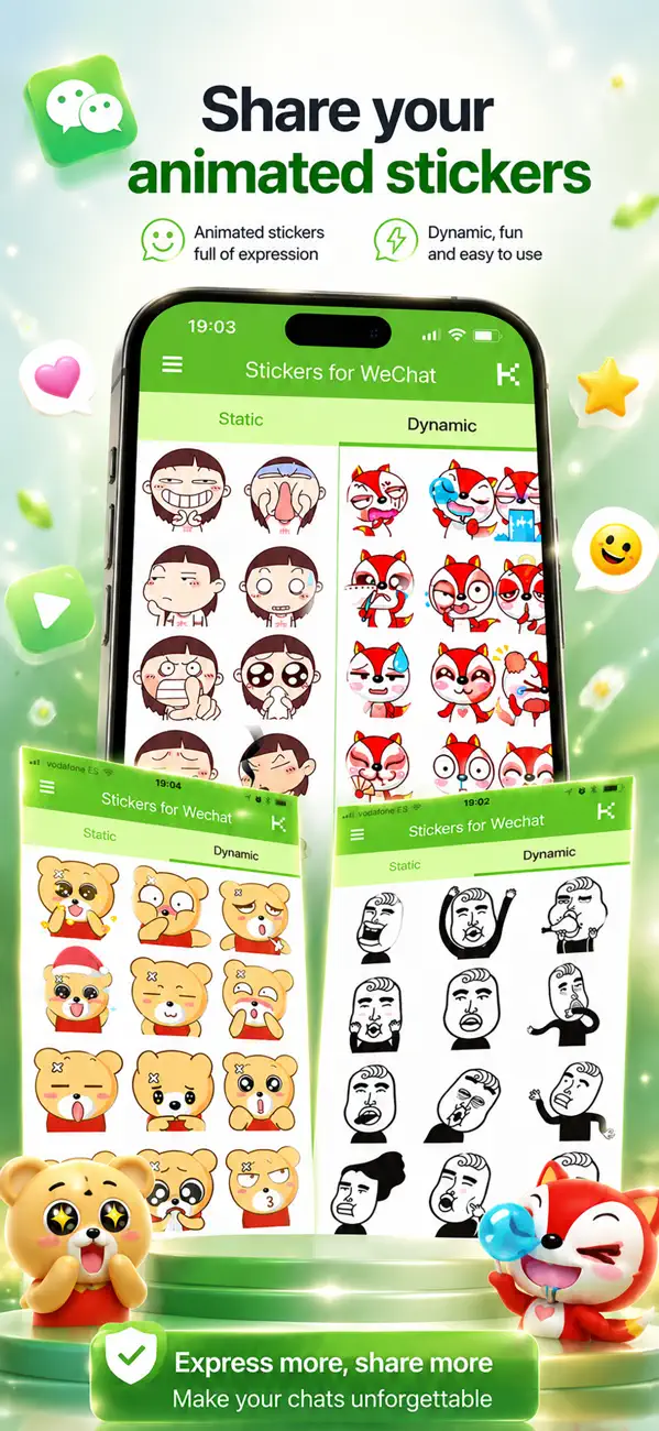 Screenshot #2 pour Stickers for WeChat