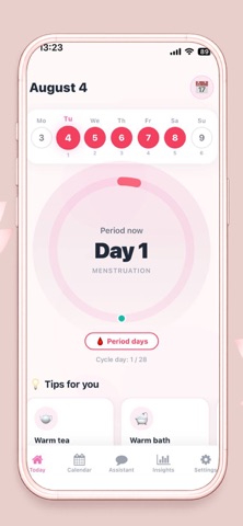 MORA: AI Period Tracker iPhone screenshot