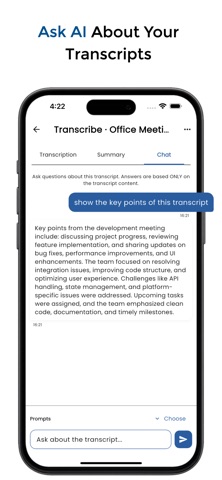 AI Transcript: Audio to Text screenshot