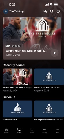 The Tabernacle Church App iPhone screenshot