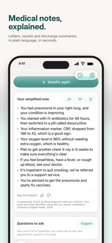 Patiently AI: Simplify Notes Screenshot 1 of 6
