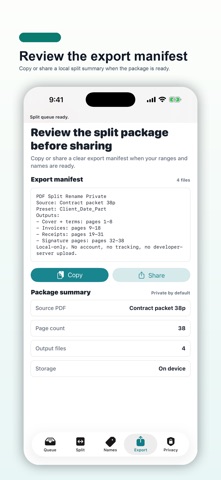 PDF Split Rename Private Screenshot 4 of 5