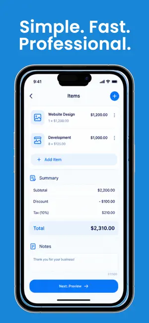 Estimate Invoice Maker. screenshot 2