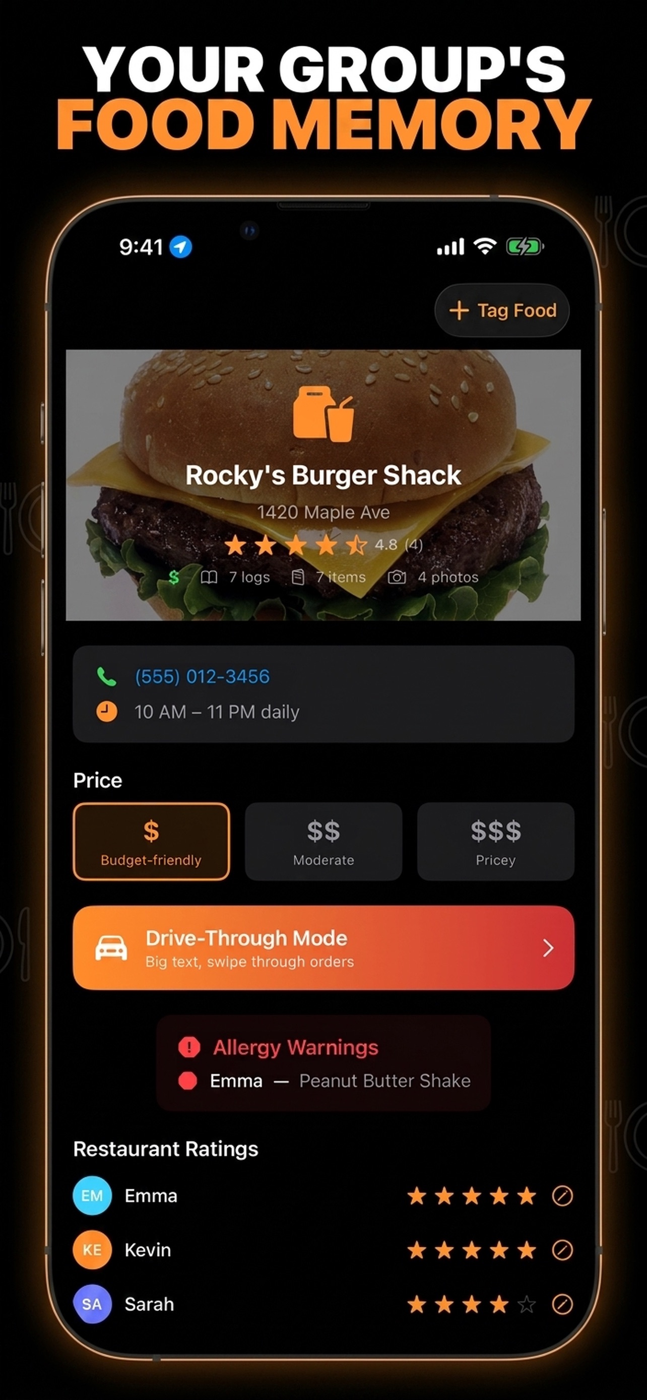 Screenshot 1 of Foodminder: Restaurant Memory
