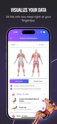 Bench Gym Log: Workout Tracker iPhone screenshot