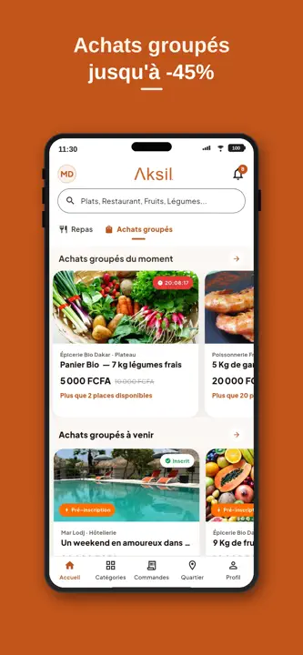Aksil: Repas et Achats groupés screenshot 3