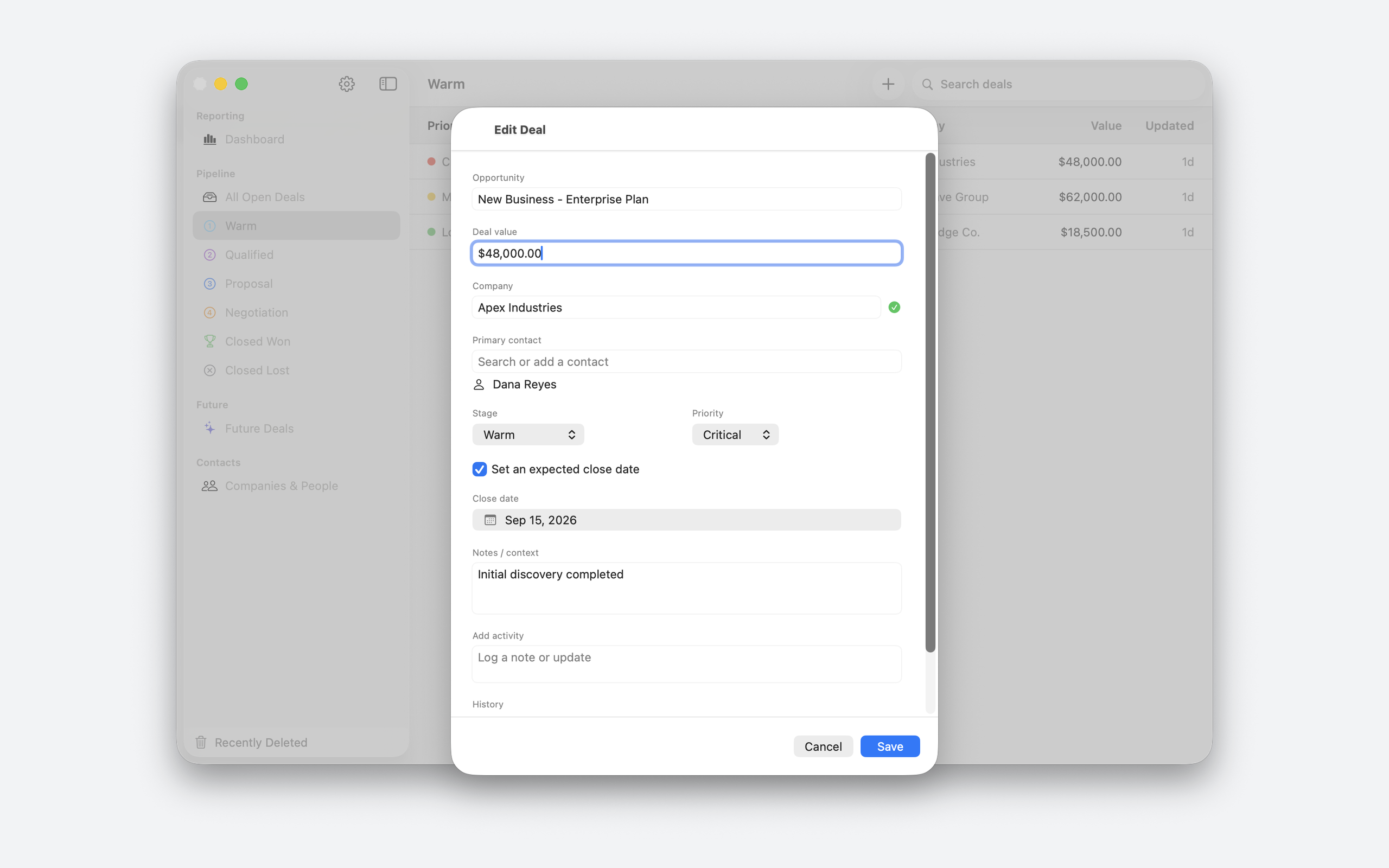 Pipeline - Sales Tracker screenshot 16