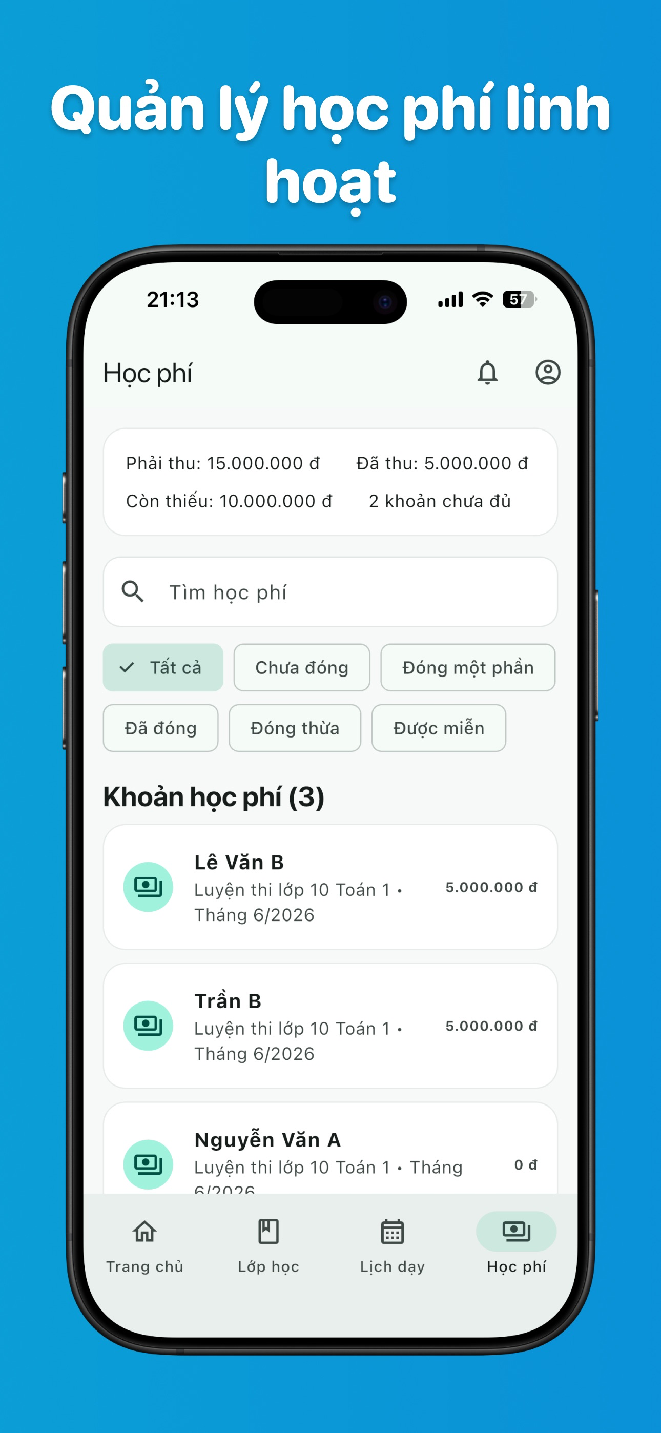 Lớp Học Thêm - Sổ dạy thêm screenshot 8