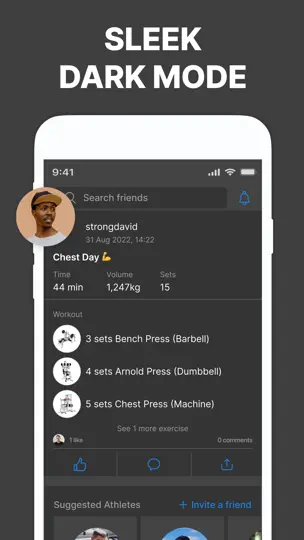 Captura de pantalla de Hevy Rutinas Gym Entrenamiento en iPhone 10