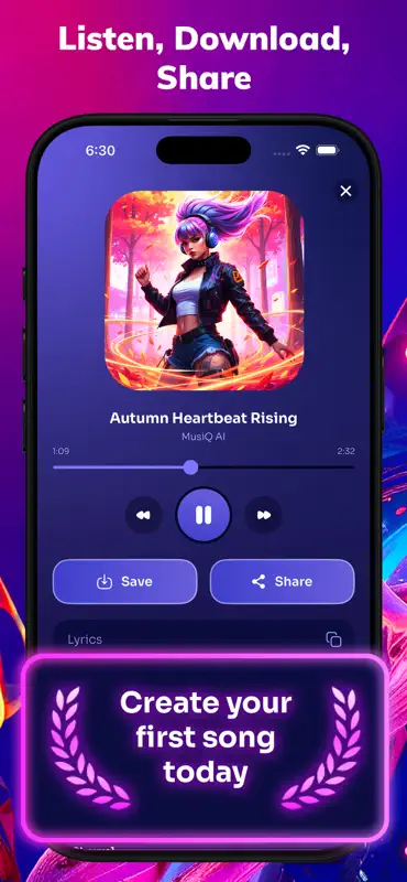 MusiQ AI - AI Music Generator screenshot 4 of 4