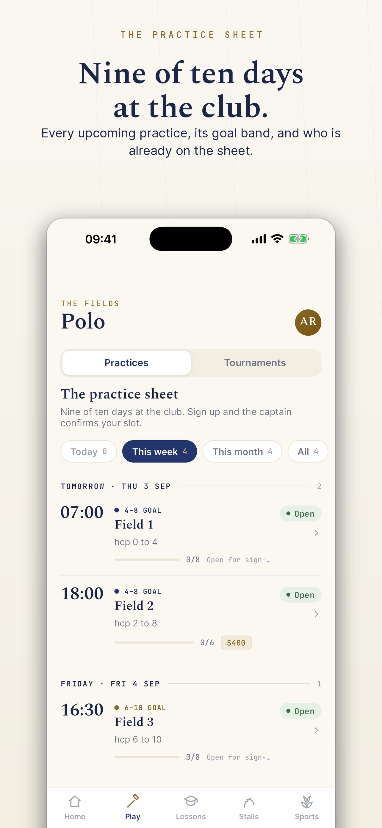 Screenshot 2 of PLYRS - Polo and Racket Sports