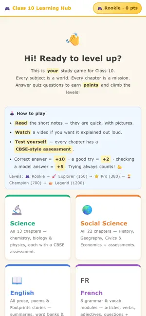 Class 10 Learning Hub screenshot 2