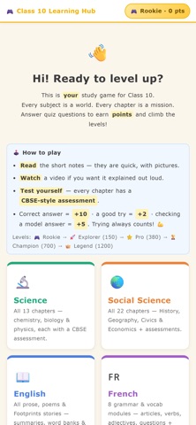 Class 10 Learning Hub Screenshot 2 of 4