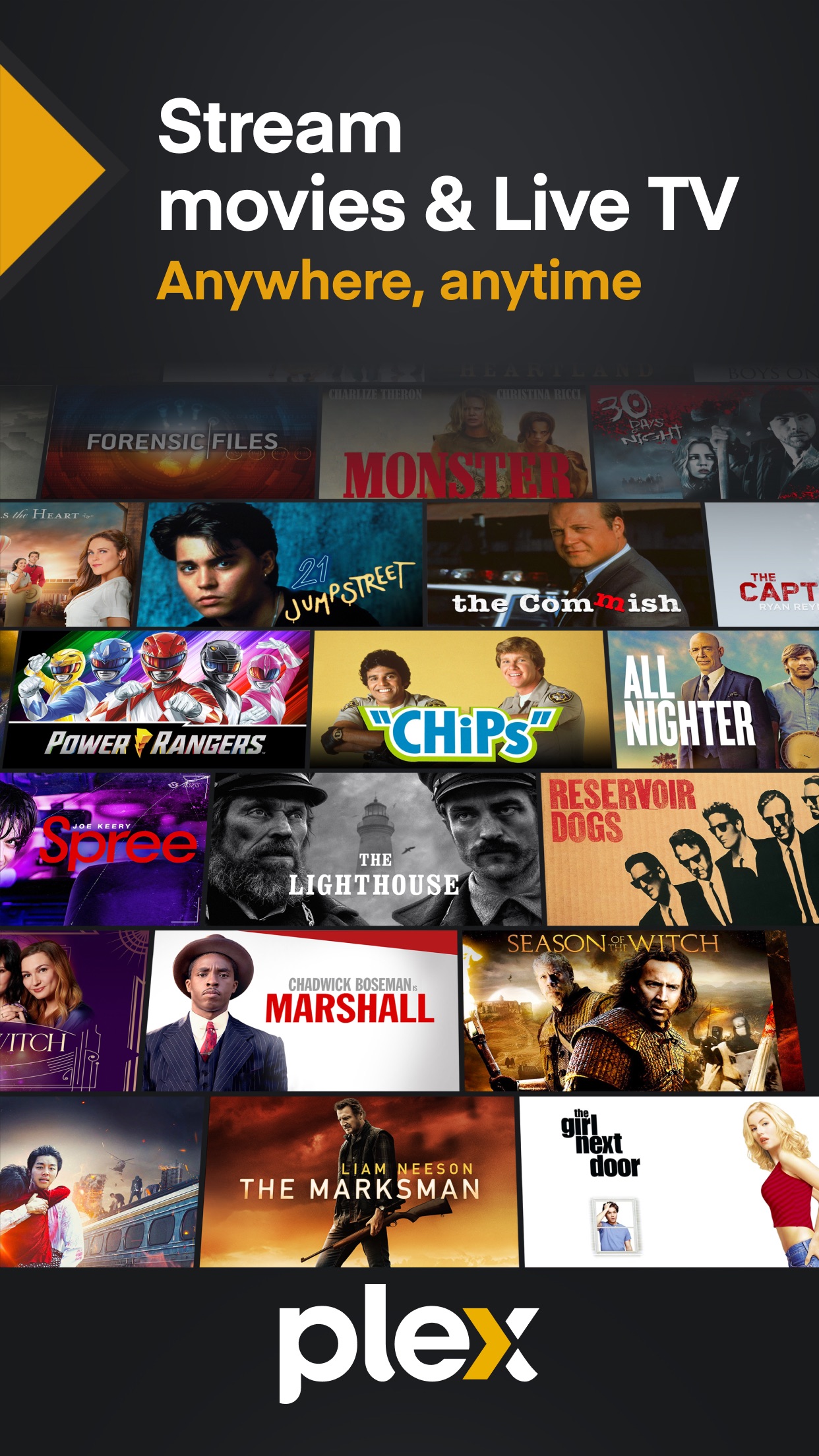 Screenshot do app Plex: Watch Live TV and Movies