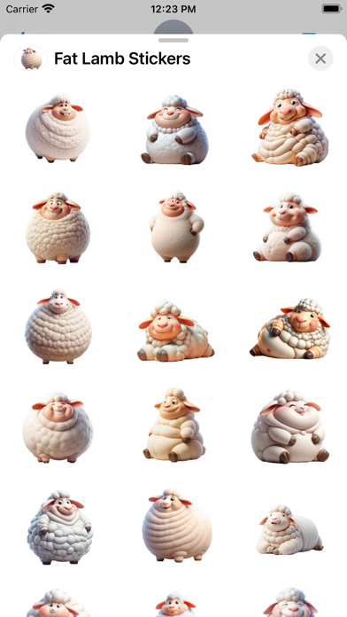 Screenshot 2 of Fat Lamb Stickers App