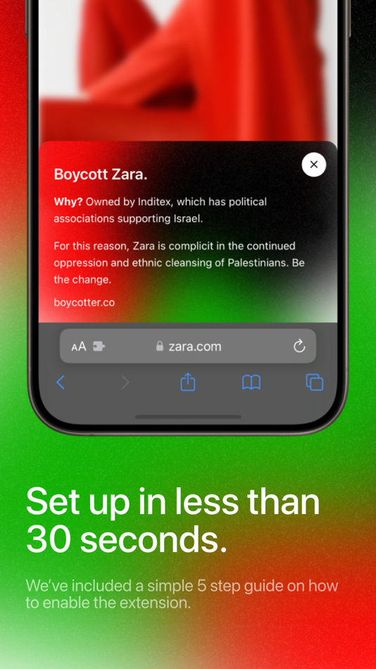 #4. Boycotter - Safari Extension (iOS) 由: SWAVYX LTD