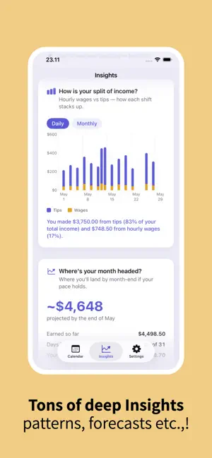 Server Tip Tracker, Income log screenshot 4