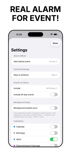 Cal Alarms: Calendar Alarm screenshot 3