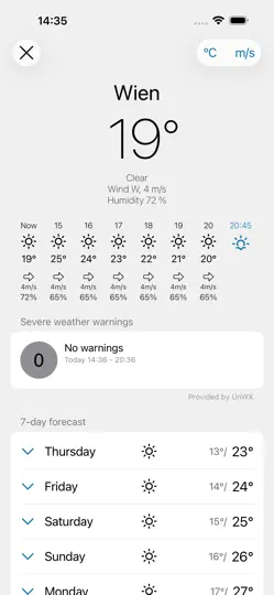 Screenshot von Regen-Alarm Pro Wetterradar auf dem iPhone 4