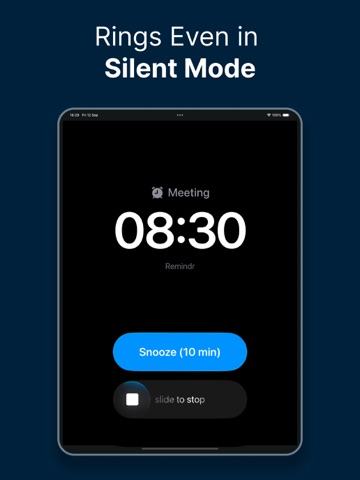 Remindr: Loud Alarm & Tasks iPad screenshot