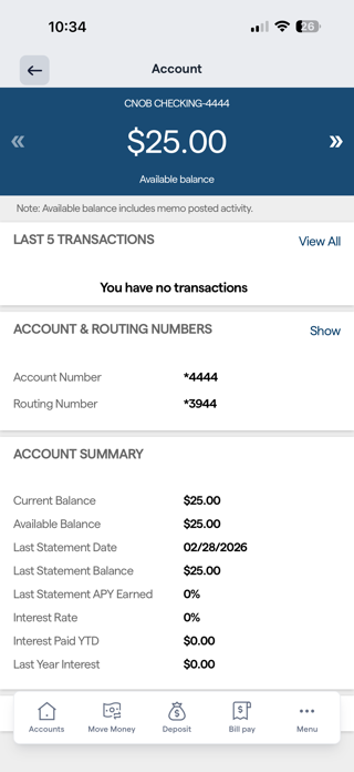 ConnectOne Bank Mobile Screenshot 3 of 5